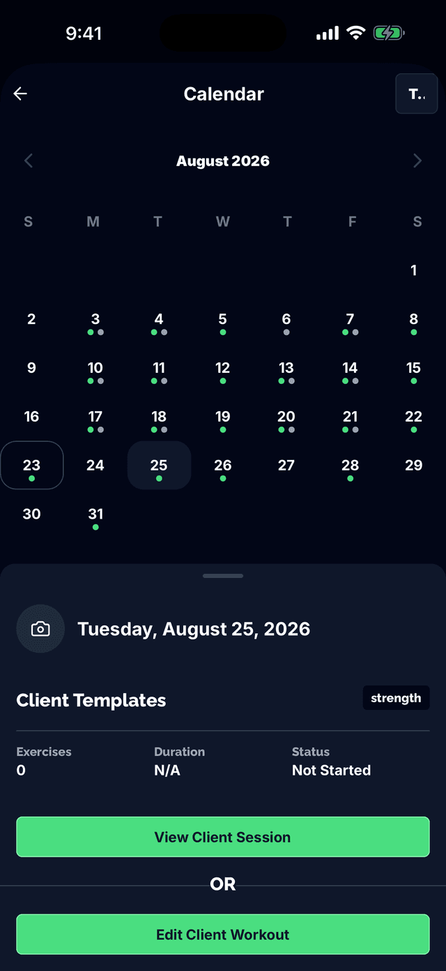 Vistas de mes, semana y día del calendario