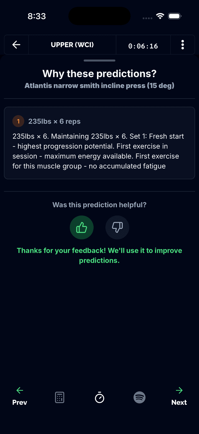 Interfejs feedbacku AI do kalibracji prognoz