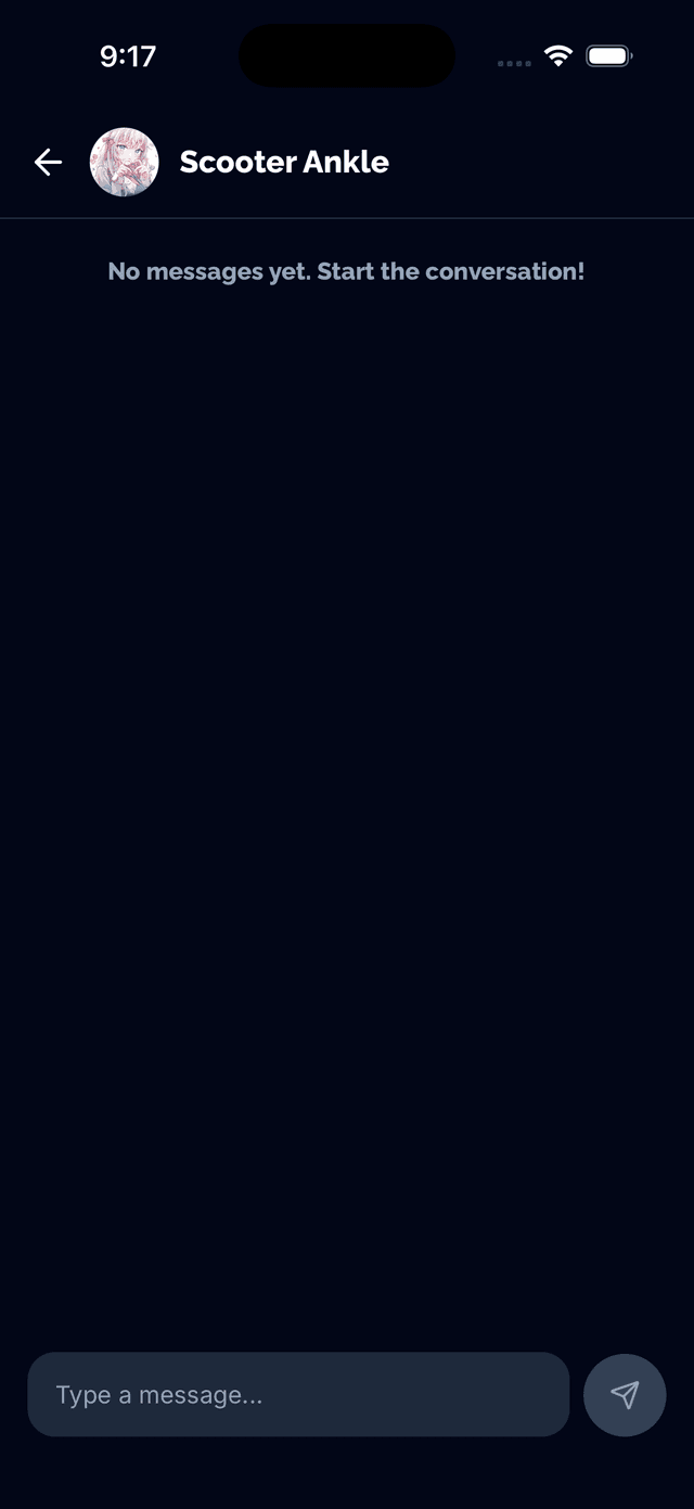 Real-time messaging with friends